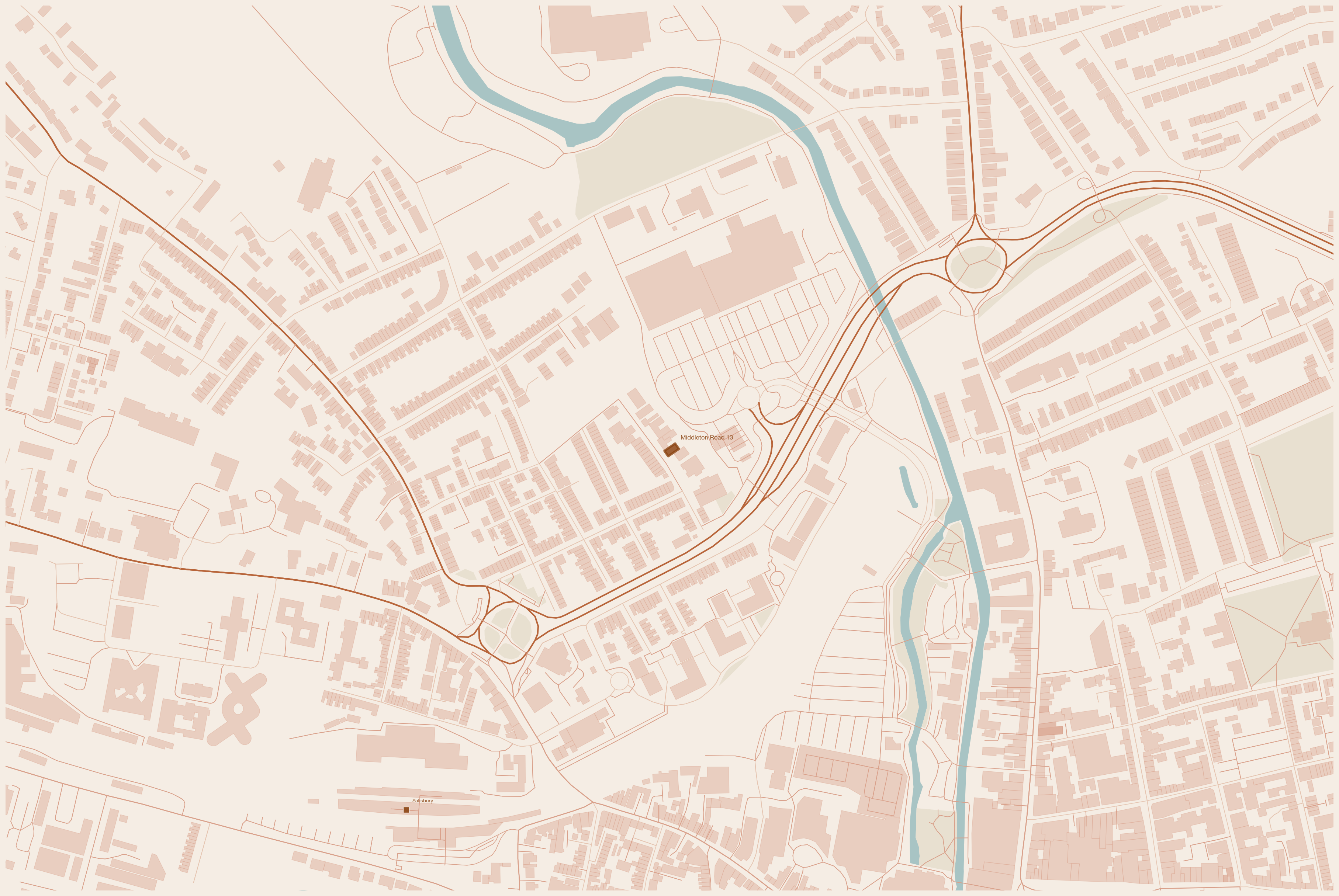 Map — 13 Middleton Road