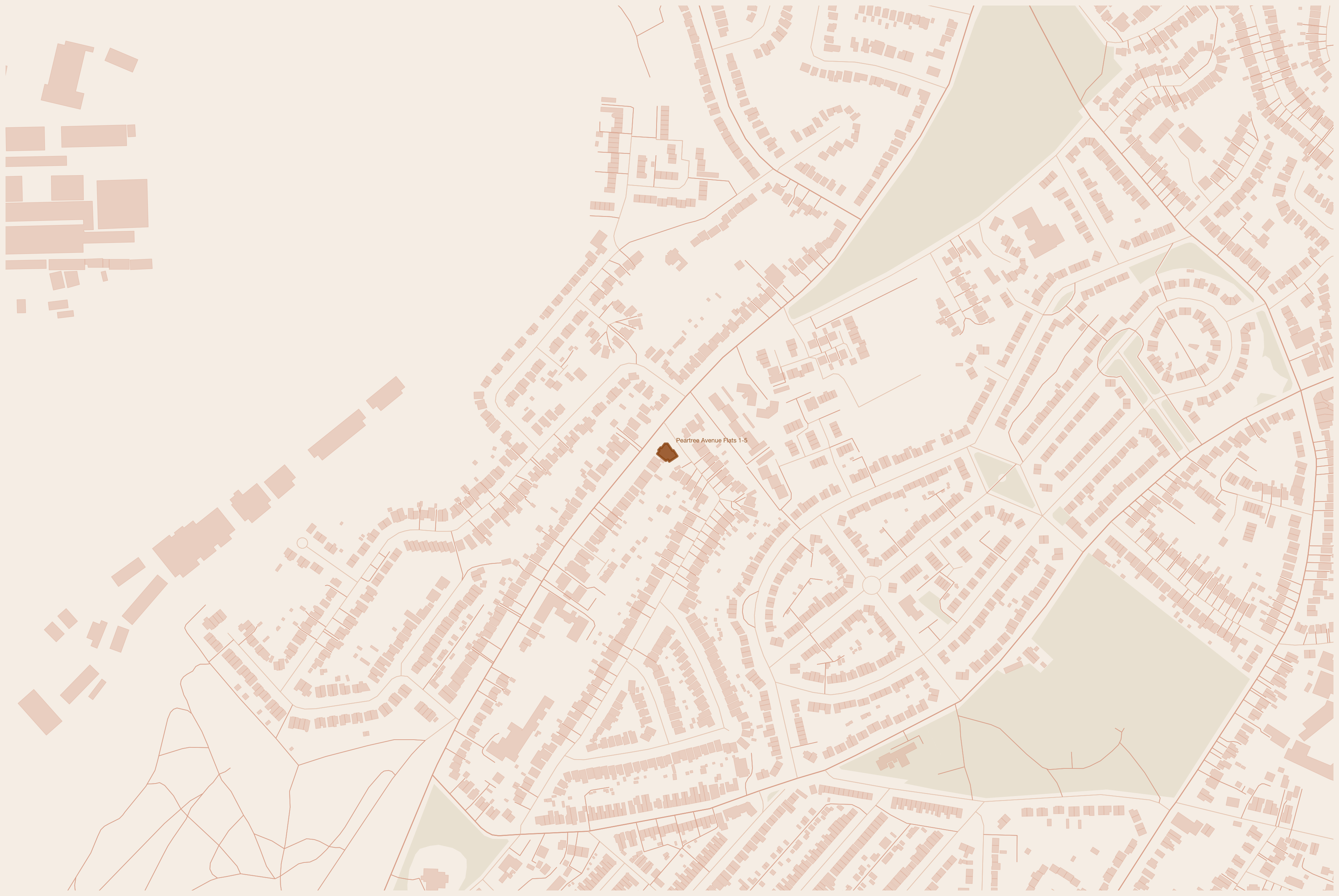 Map — Flats 1-5 Peartree Avenue